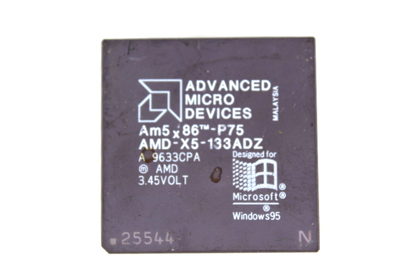 Vintage Advanced Micro Devices AM5x86-P75 AMD-X5-133ADZ Socket 3 Computer CPU