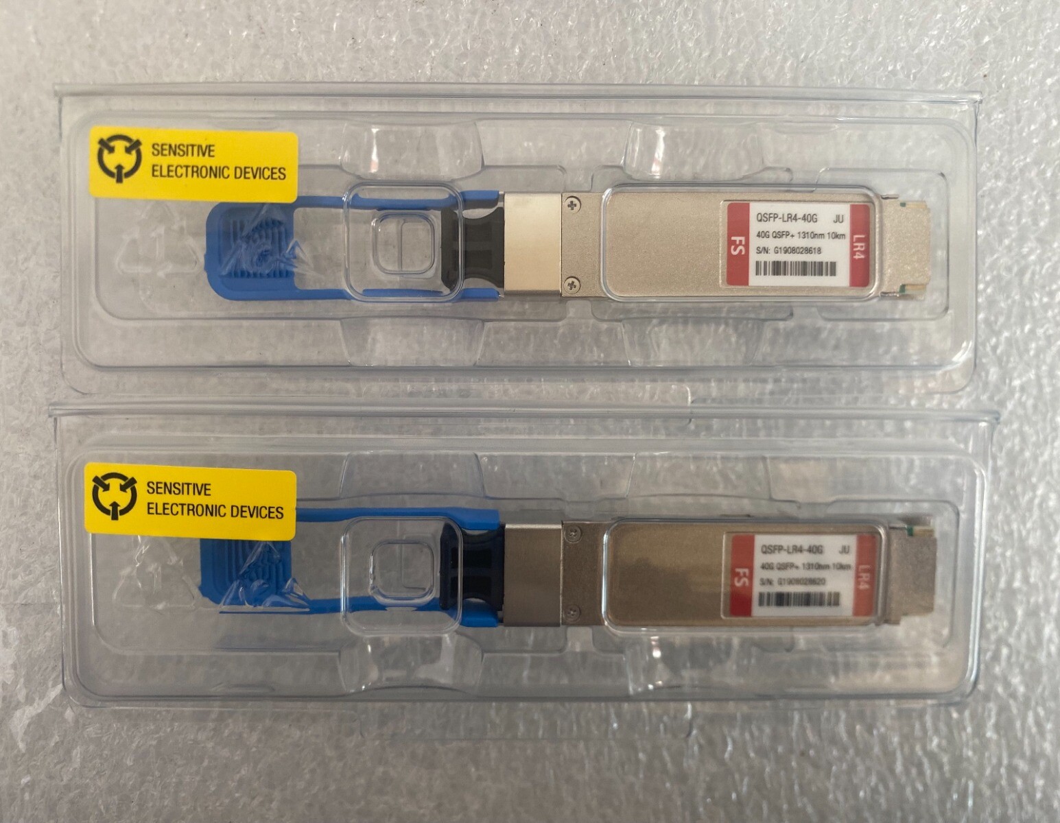 Lot (2) FS QSFP-LR4-40G 40G QSFP+ 1310nm 10km JU Optics Juniper Compat