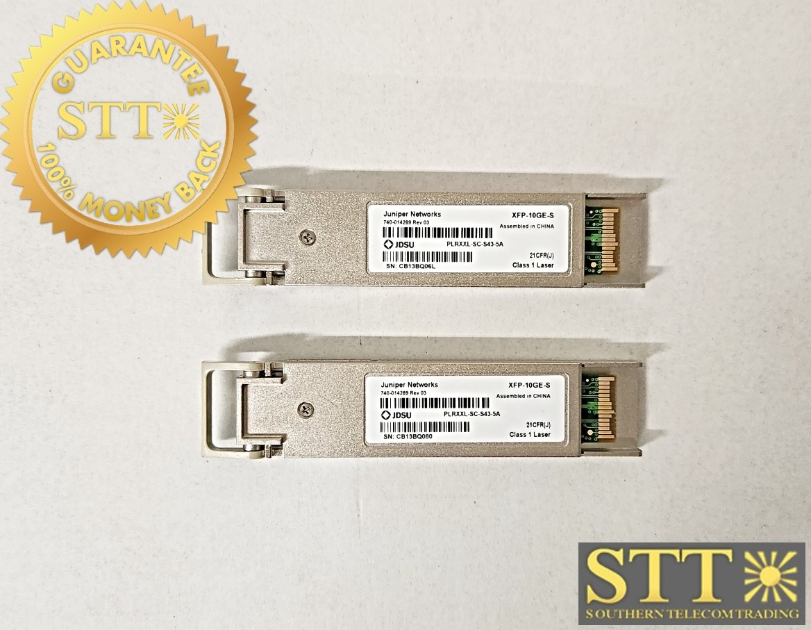 740-014289 JUNIPER (JDSU) 10GE XFP TRANSCEIVER 10GBASE-SR (LOT OF 2)