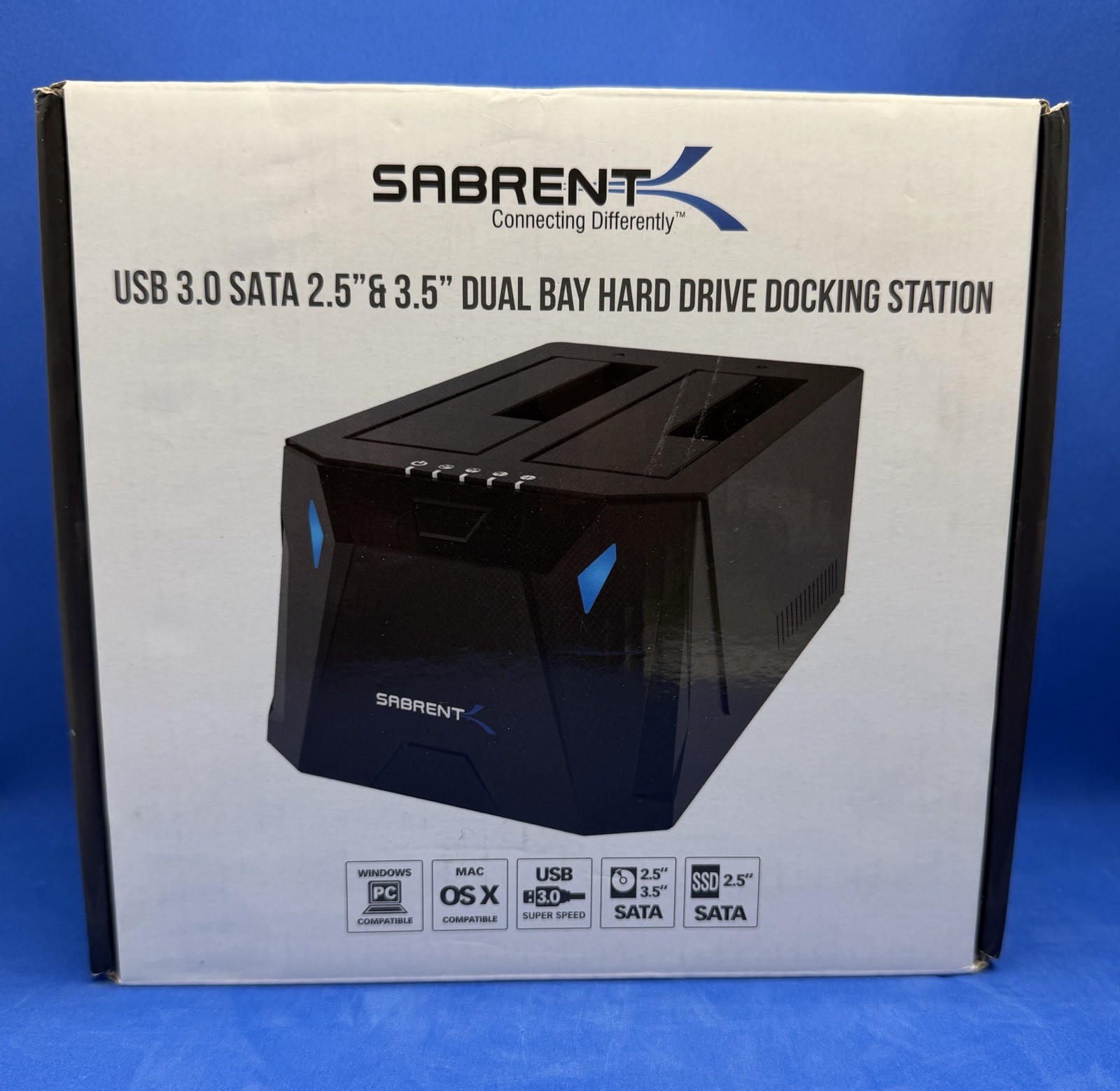 Sabrent EC-HD2B USB 3.0 Dual Bay SATA Hard Drive Docking Station Cloner New