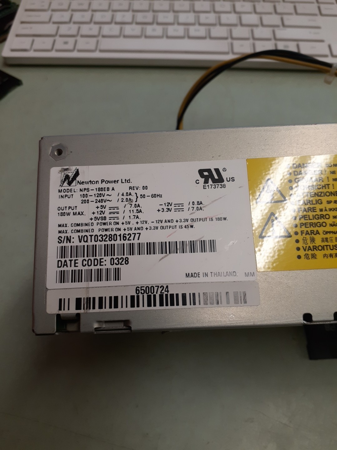 Newton Power NPS-180EB A REV 00 Power Supply 6500724