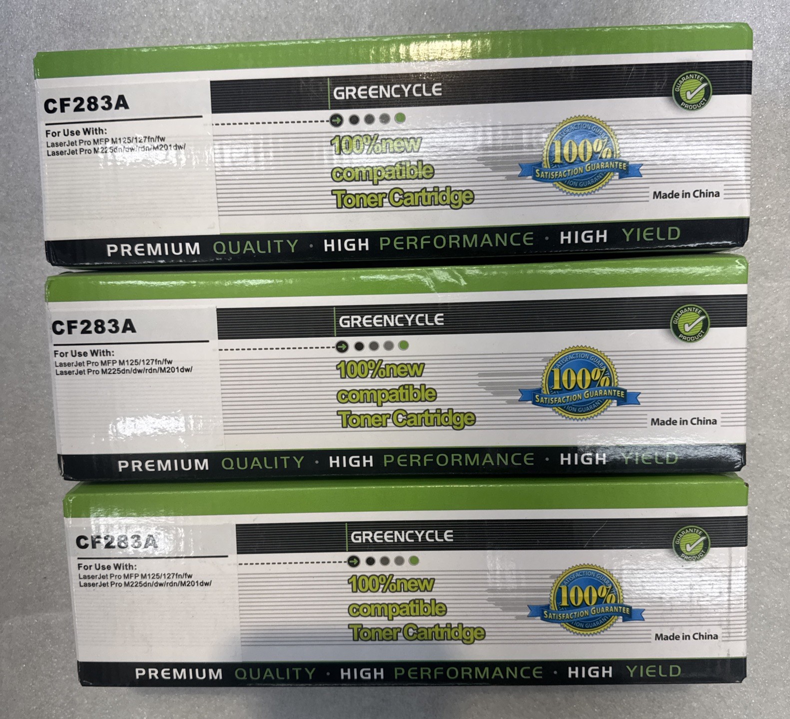 3 Pack Compatible HP Q2612A 12A Toner Black for LaserJet 1010 1020 3050 FX9 FX10