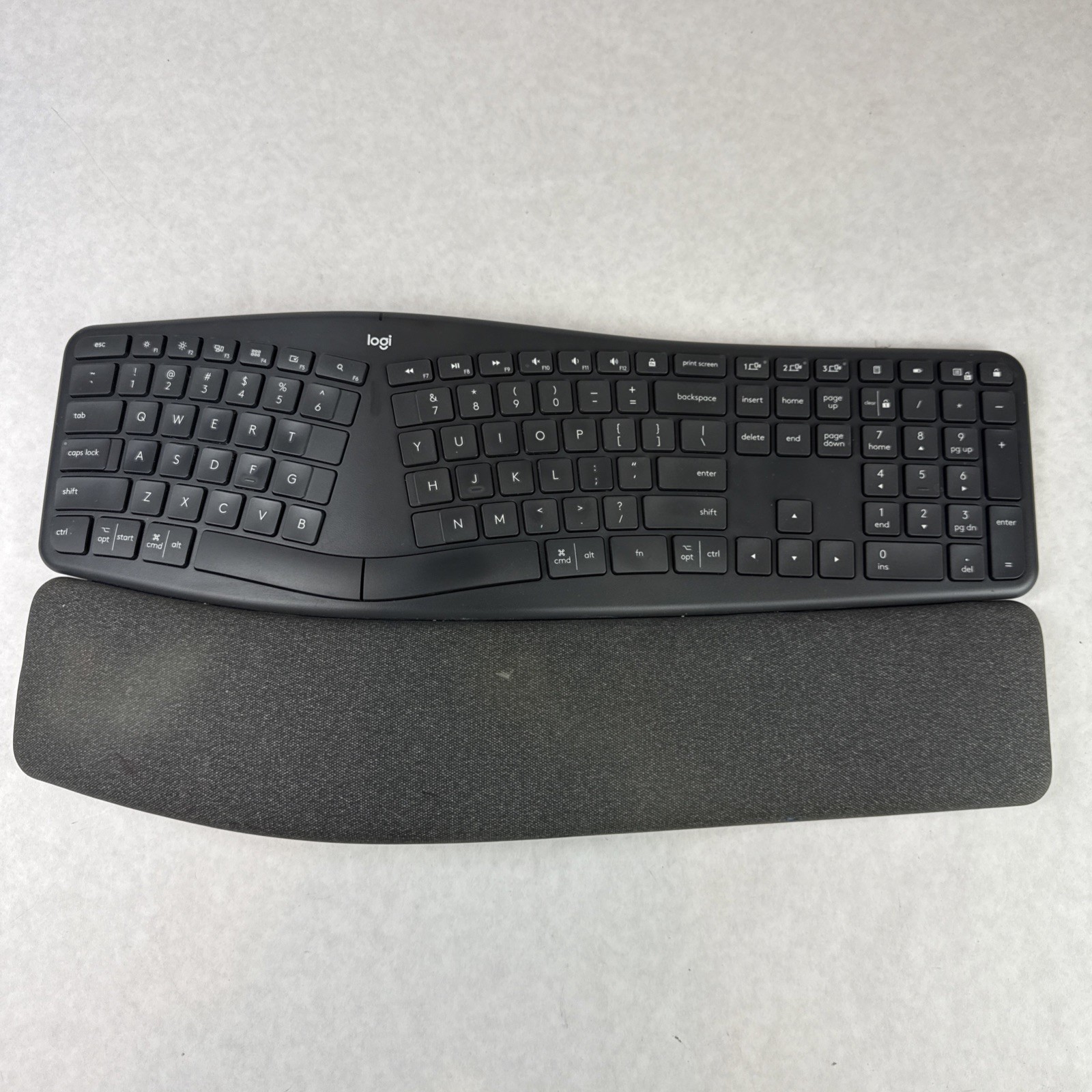Logitech Logi ERGO K860 Ergonomic Wireless Keyboard Bluetooth Tested Working