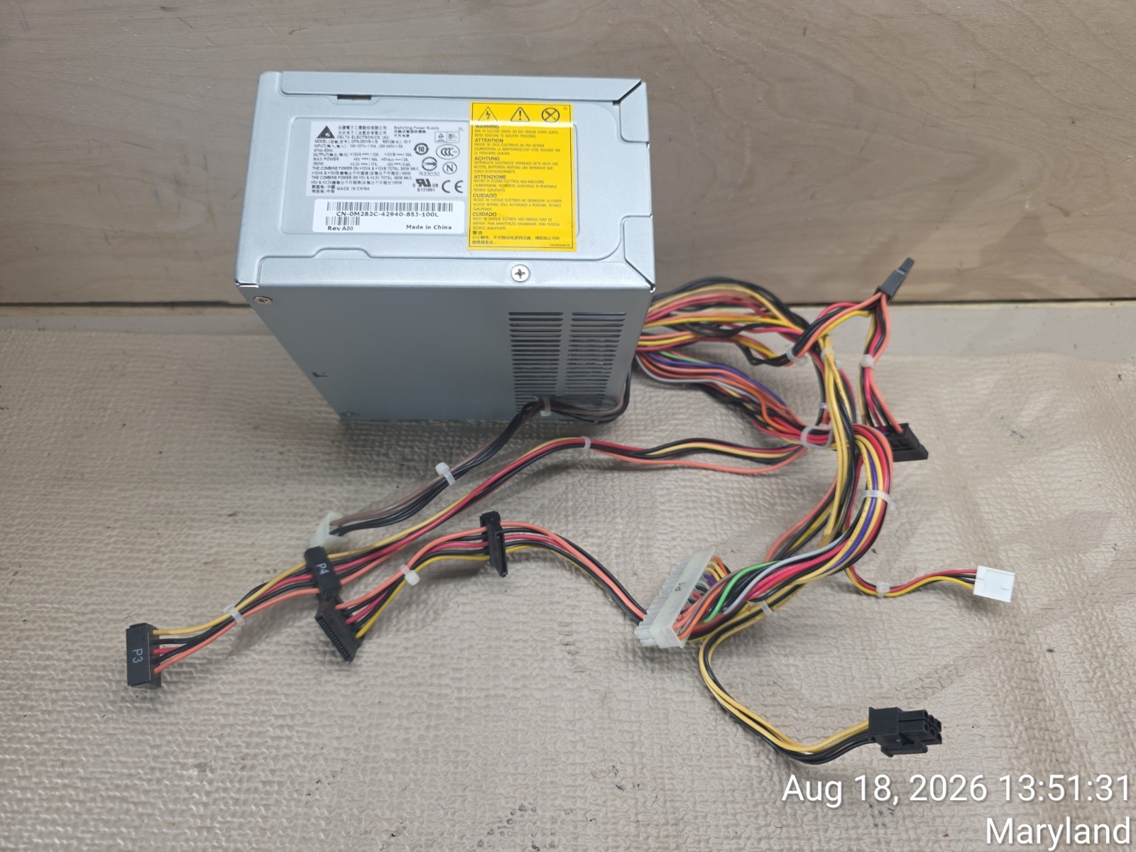 Delta Power Supply  350VB  350Watt Power Supply Tested