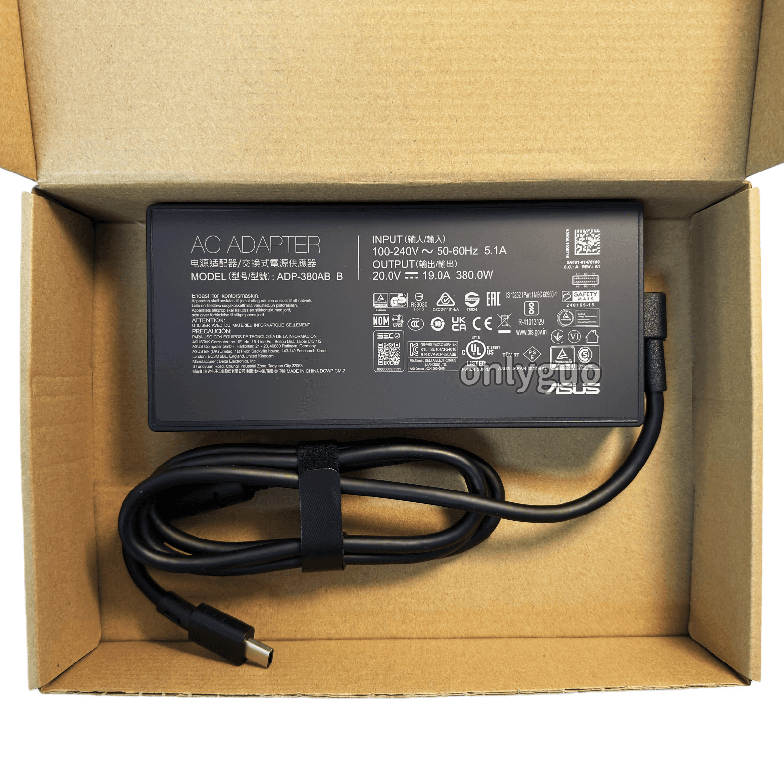New Original ADP-380AB B Adapter for ASUS ROG Strix scar 16 2025 G635LW RTX5080