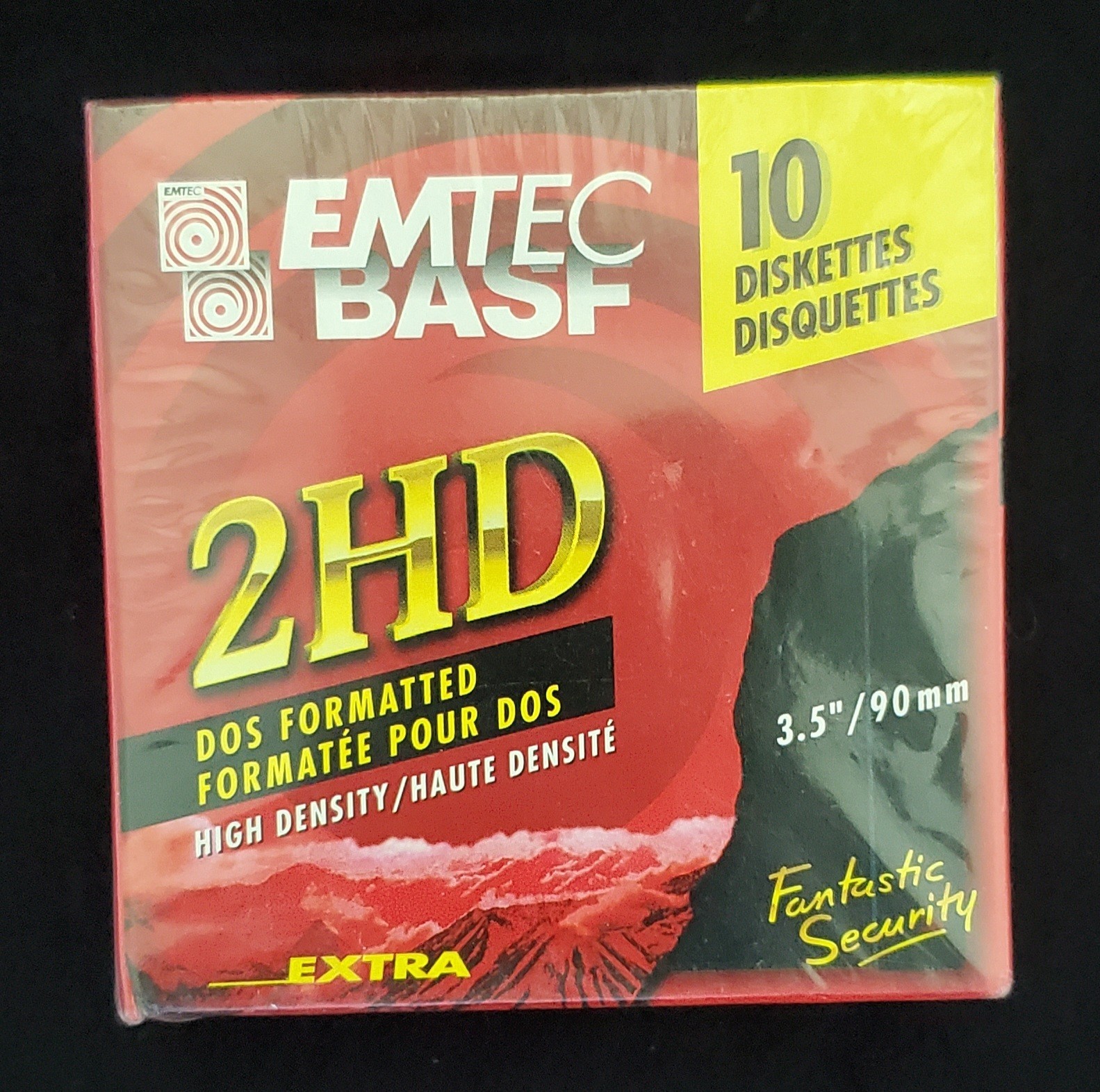 SEALED EMTEC BASF Diskettes 2HD  Double Sided High Density 10 pack 3.5"/90mm