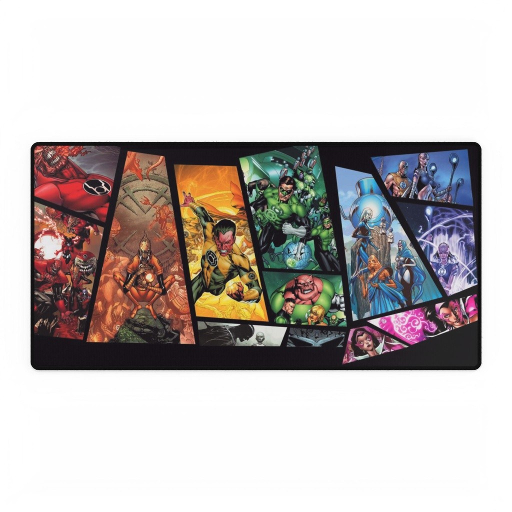 DC Comics Green Lantern Corps Spectrum Mosaic Art Mouse Pad Desk Mats