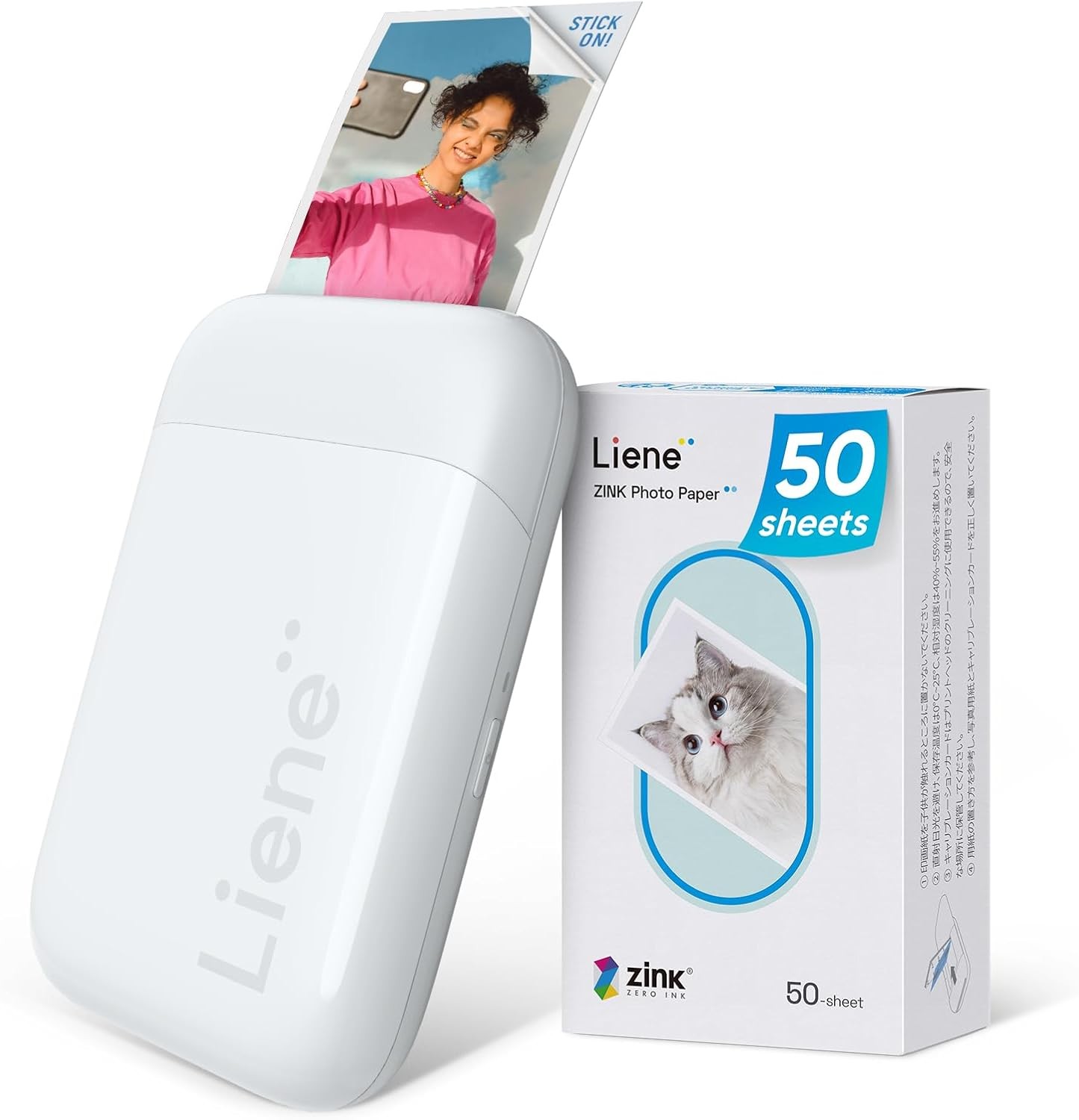 2x3 Photo Printer Mini Instant Portable Color Mono 5 Rolls