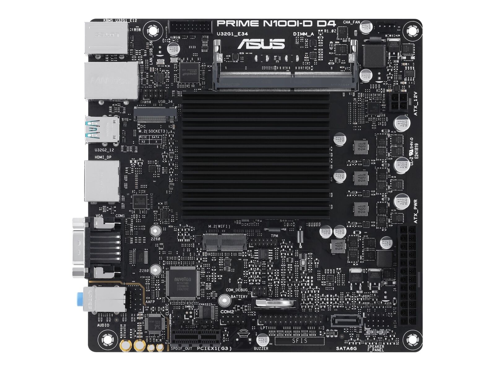 ASUS PRIME N100I-D D4 Motherboard mini ITX Intel N-series N100 90MB1F70-M0EAYC