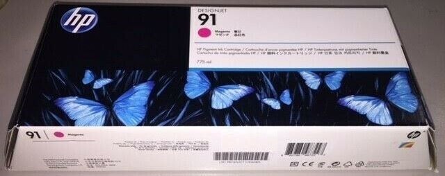 New Genuine Factory Sealed HP 91 C9468A Magenta High Yield 775 ml 2018