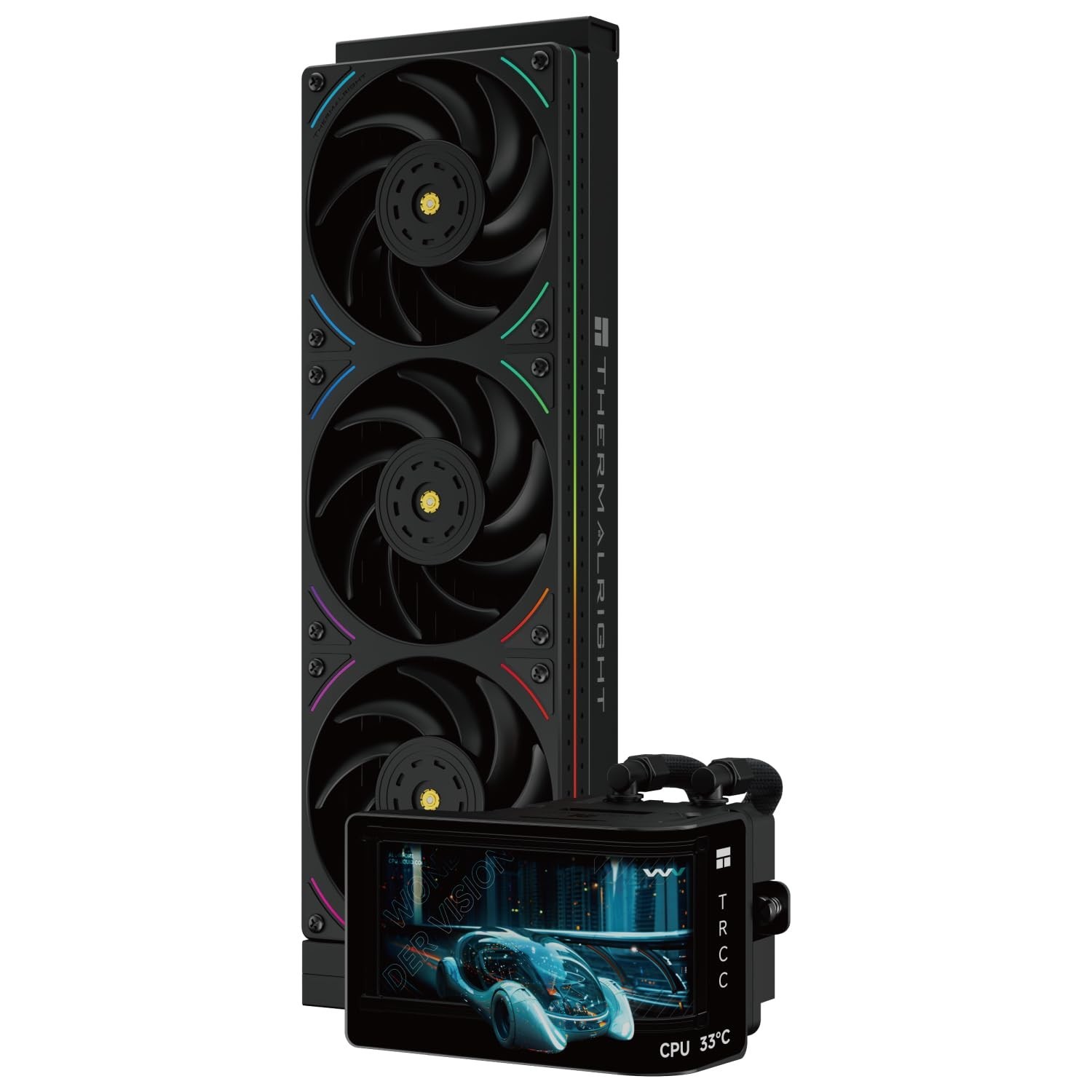Thermalright Wonder Vision 360 UB ARGB Black CPU AIO Cooler,360mm Radiator, 2...