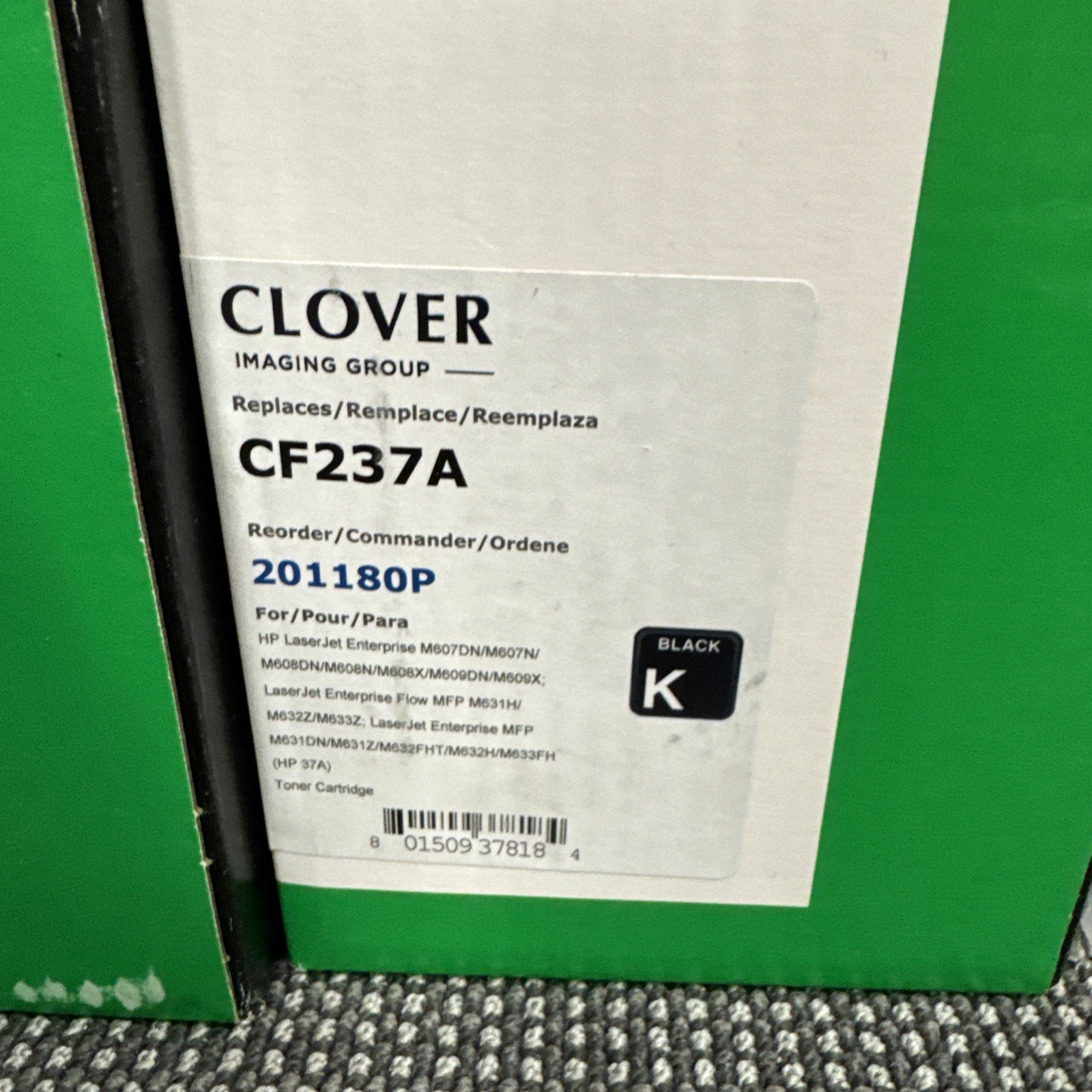 HP Compatible For 37 A Clover Imaging Group Color Black