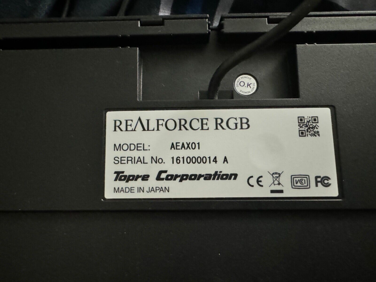 Topre REALFORCE RGB AEAX01 108 keys English layout color BLACK - APC Switches