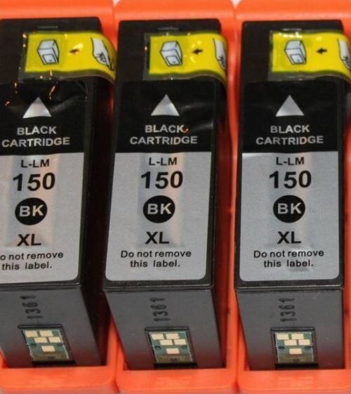 3 X Black H/Y Ink for Lexmark 150XL High Yield S315 S415 S515  14N1614
