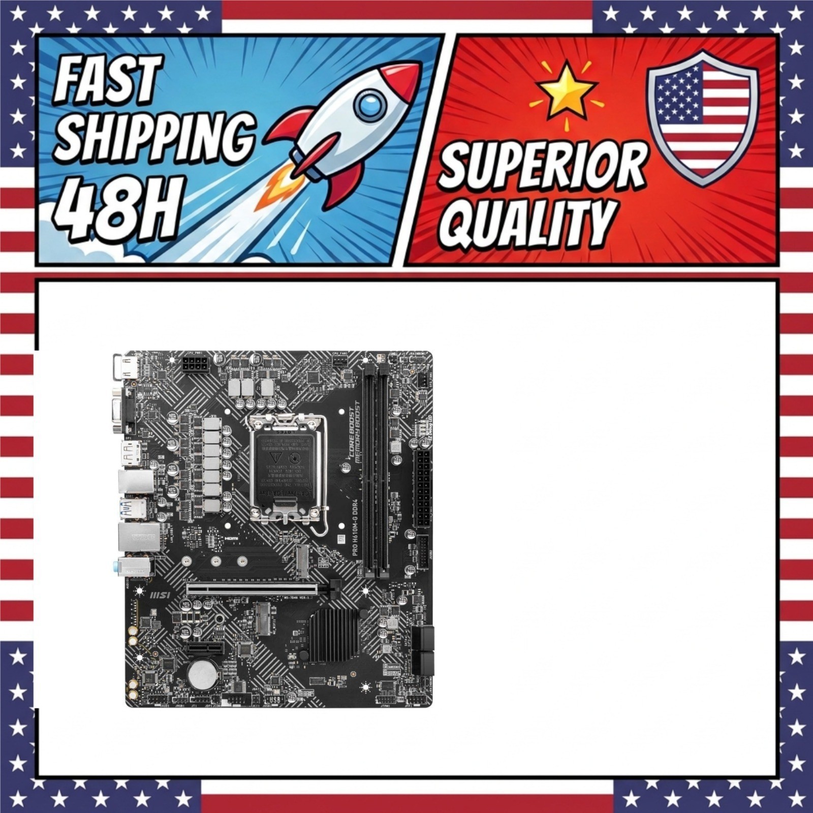 PRO H610M-G DDR4 Motherboard LGA 1700 mATX Intel 12th 13th 14th Gen PCIe 4