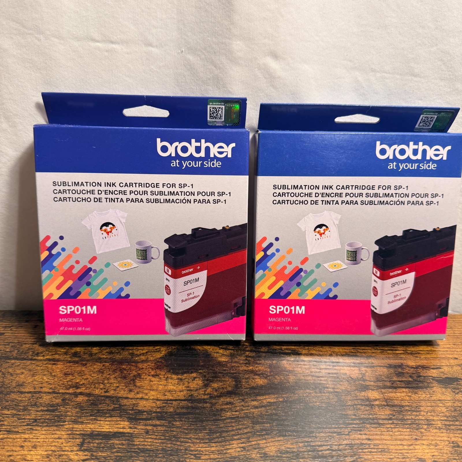 2 Brother Sublimation Ink Cartridges for SP-1 SP01M Magenta expired 7/25 & 8/25