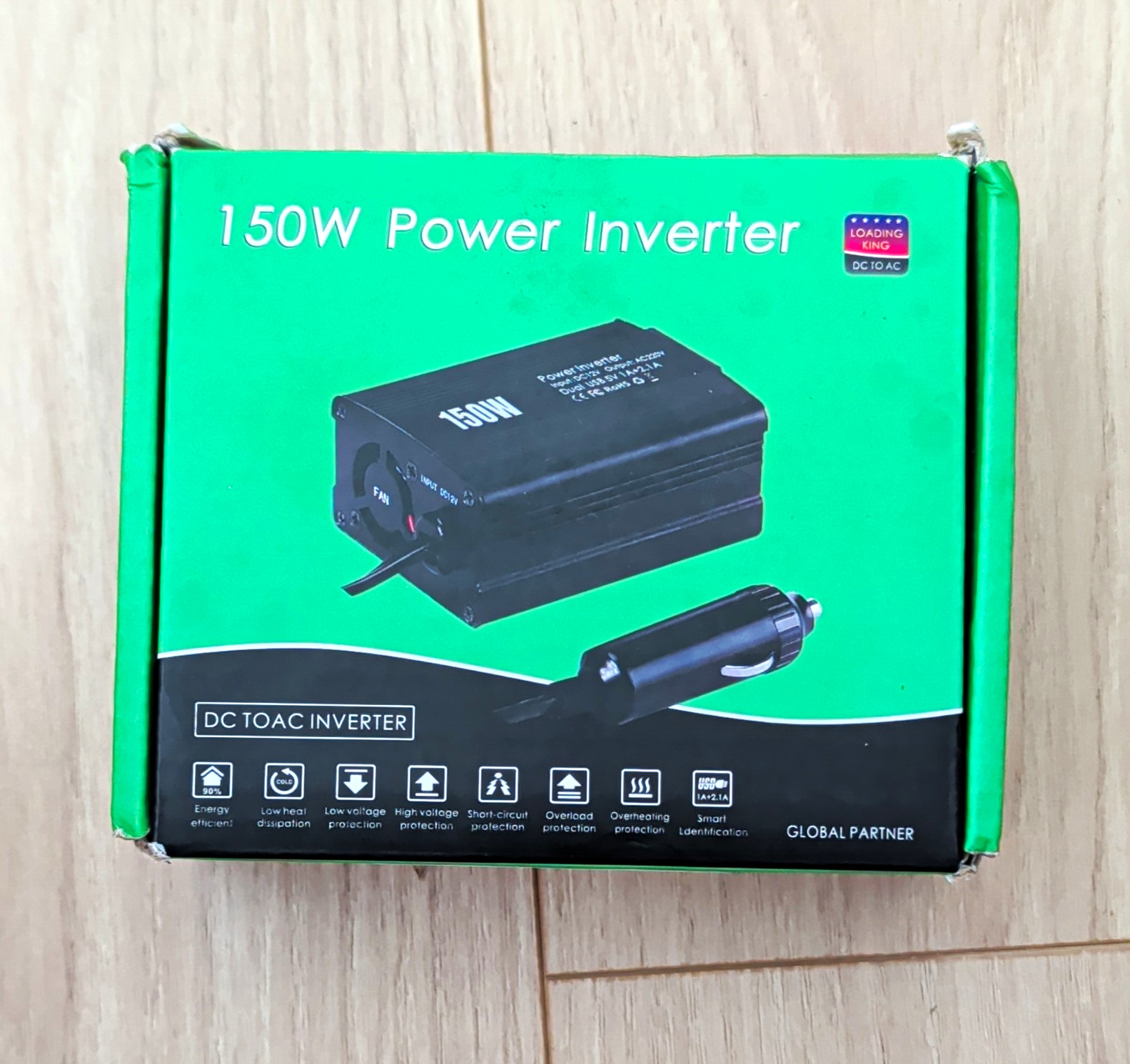 PISFAU 150W Power Inverter 12V DC to 110V AC Car Inverter, 1 Outlet
