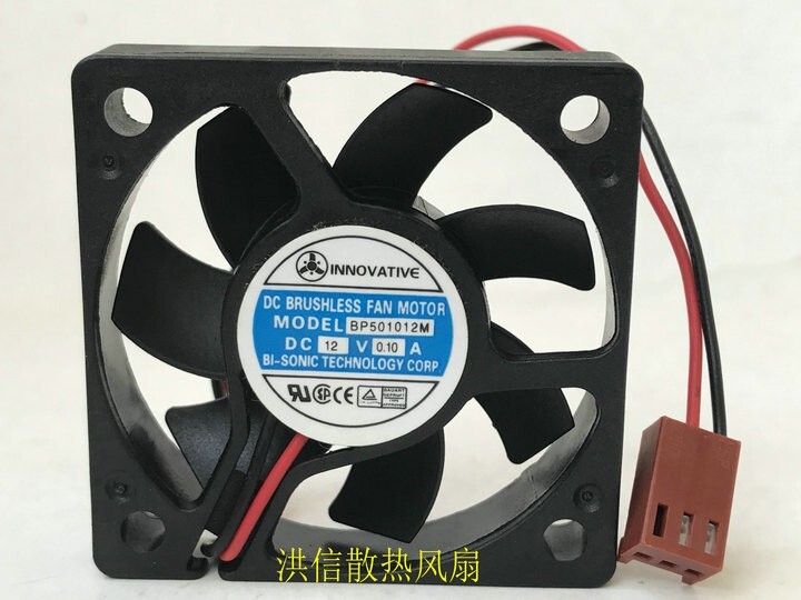 INNOVATIVE BP501012M 12V 0.10A 2-wire 5010 5CM silent axial cooling fan