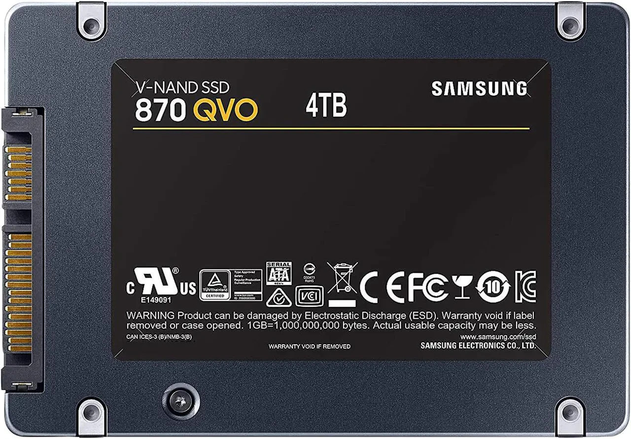 Samsung 870 QVO 4TB SSD %100 Health