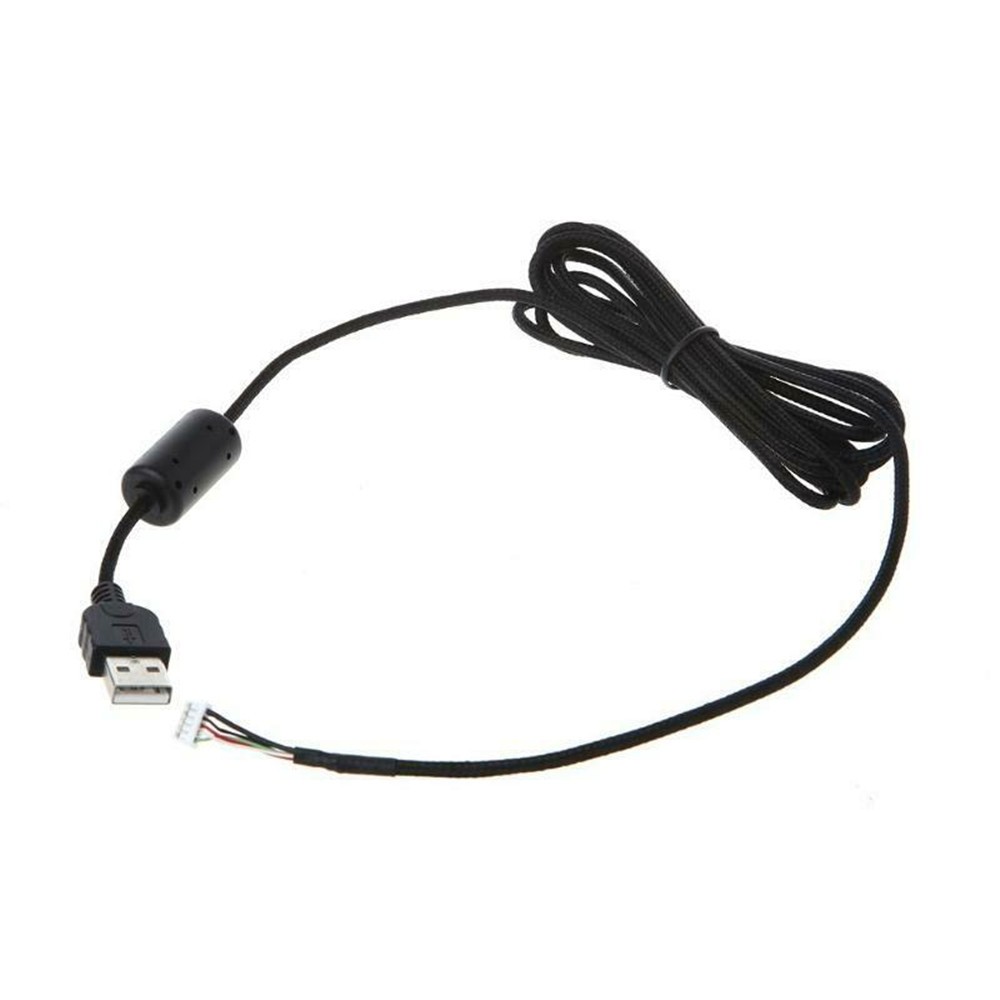 Black 2.2m/ 86.61"Mouse Mice USB Braided Cable Line Wire For Logitech G500 G500S