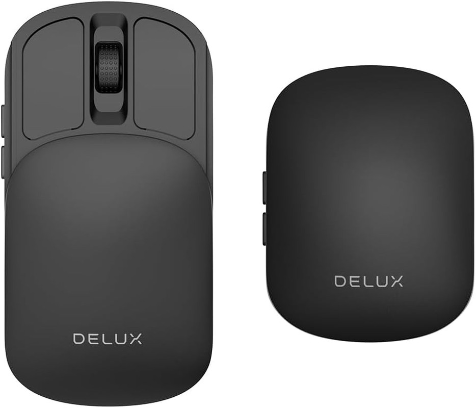 Wireless Bluetooth Pocket Mouse, 2-In-1 Sliding Mouse, Foldable and Slim Mouse,