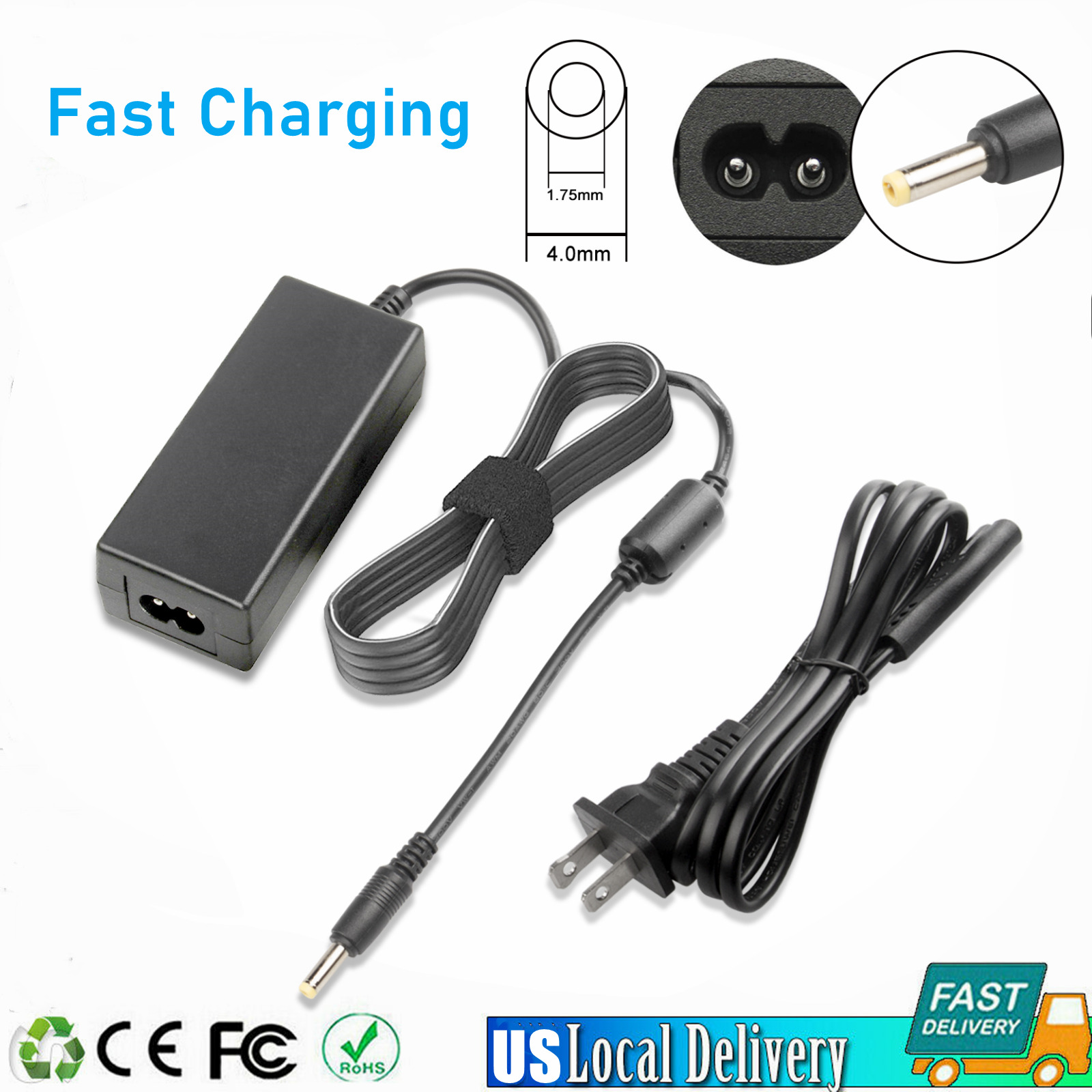30W AC Adapter For HP COMPAQ Mini 110 210 700 CQ10 Charger Power Supply Cord