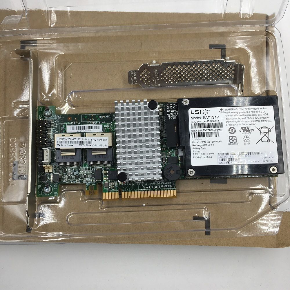 IBM M5015 LSI 9260-8i 46M0851 81Y4419 SAS RAID Controller PCI-E +Battery