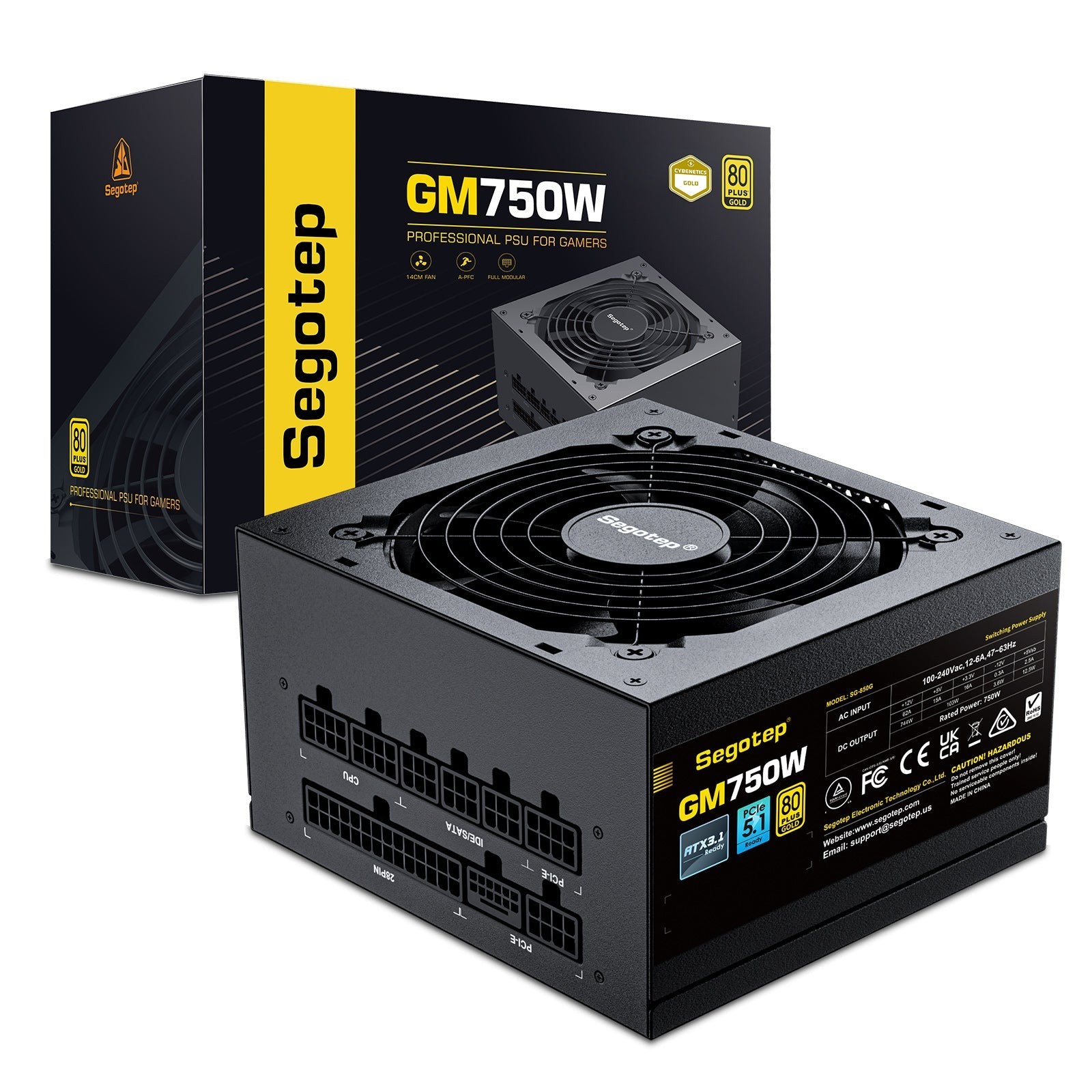 Segotep 750W Gold Full Modular Switching Power Supply SG-850G *READ DESCRIPTION*