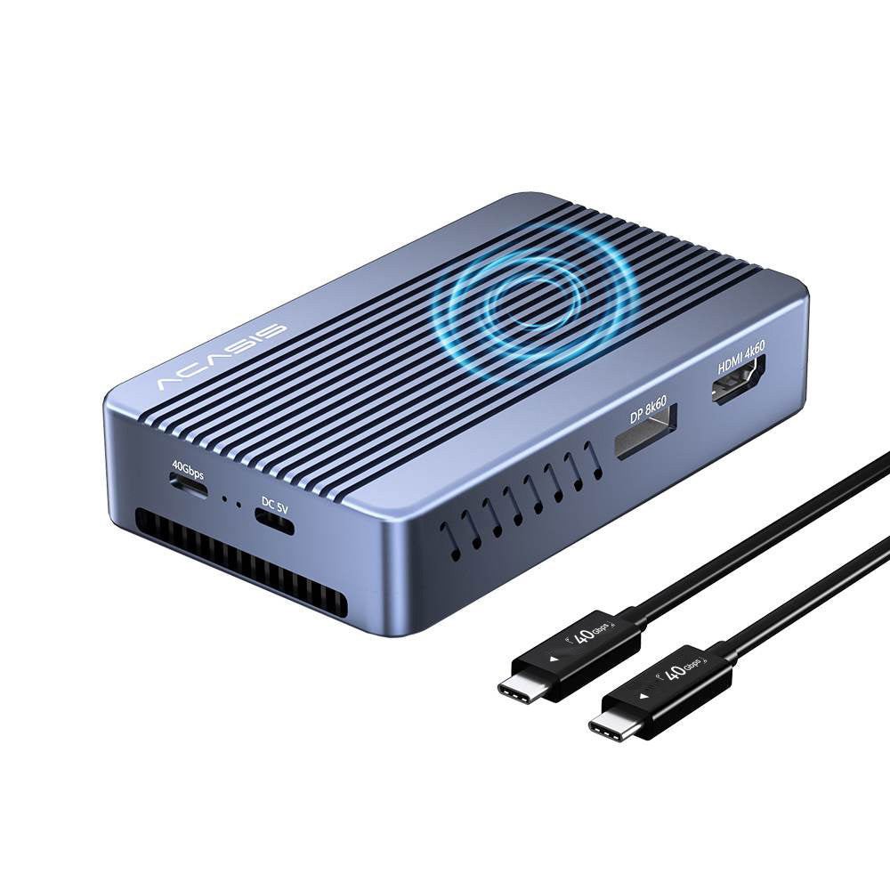 ACASIS Thunderbolt SSD Enclosure Dock for Mac 40Gbps 8TB HDMI DP USB Hub
