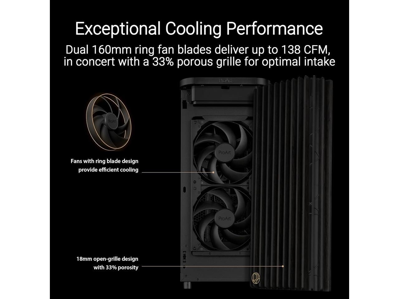 ProArt PA401 Wood Edition ATX Mid-Tower Case – Tempered Glass, ASUS
