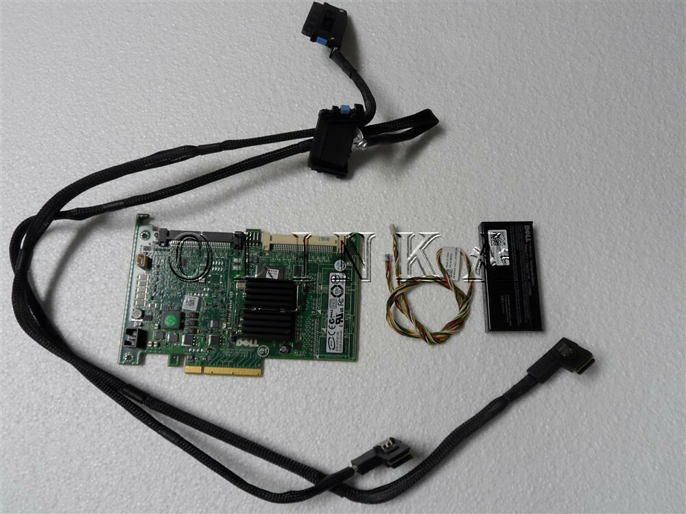 PERC 6I 512MB HARDWARE RAID & BATTERY CABLES DELL POWEREDGE R610 SERVER WY335
