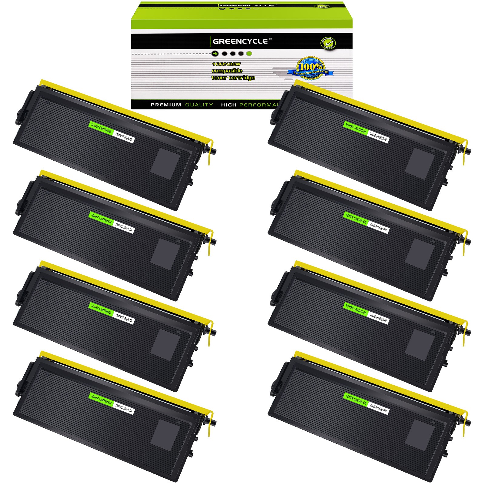 8PK Black TN460 TN-460 Toner fit for Brother MFC-1270 MFC-2500 MFC-8300 MFC-8500