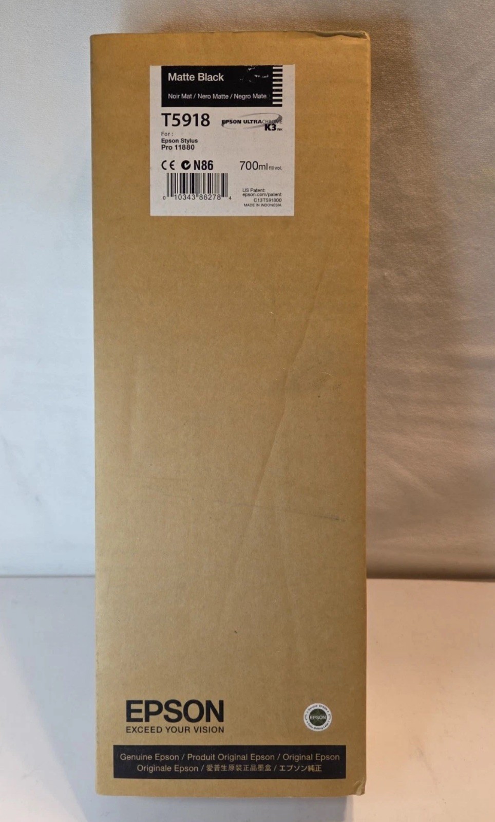 NEW GENUINE - EPSON T5918 MATTE BLACK 700ml Ink - Stylus 11880 - 2015