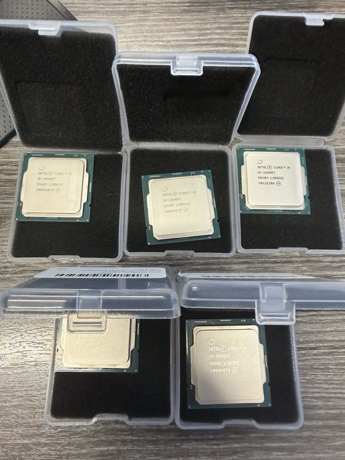 LOT OF 5 Intel Core i9-10900T Processor 1.90 GHz 10-Core 35W LGA1200 SRH8Y