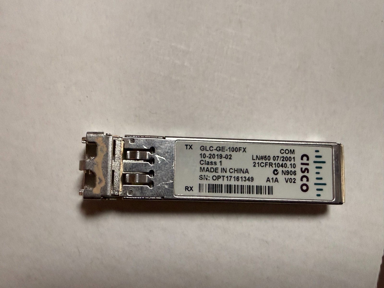 Genuine Cisco GLC-GE-100FX 10-2019-02 100Base-FX SFP GBIC Transceiver Module