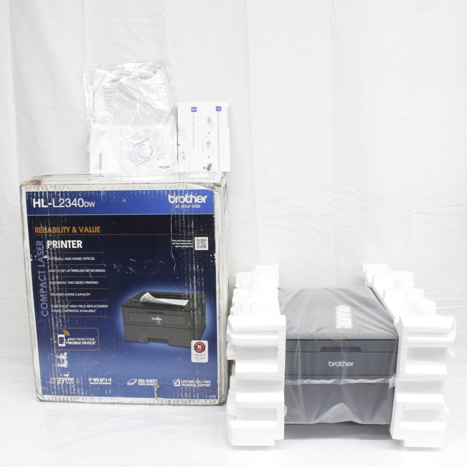 Brother HL-L2340DW Compact Laser Printer  Wireless Connectivity Missing Tonner