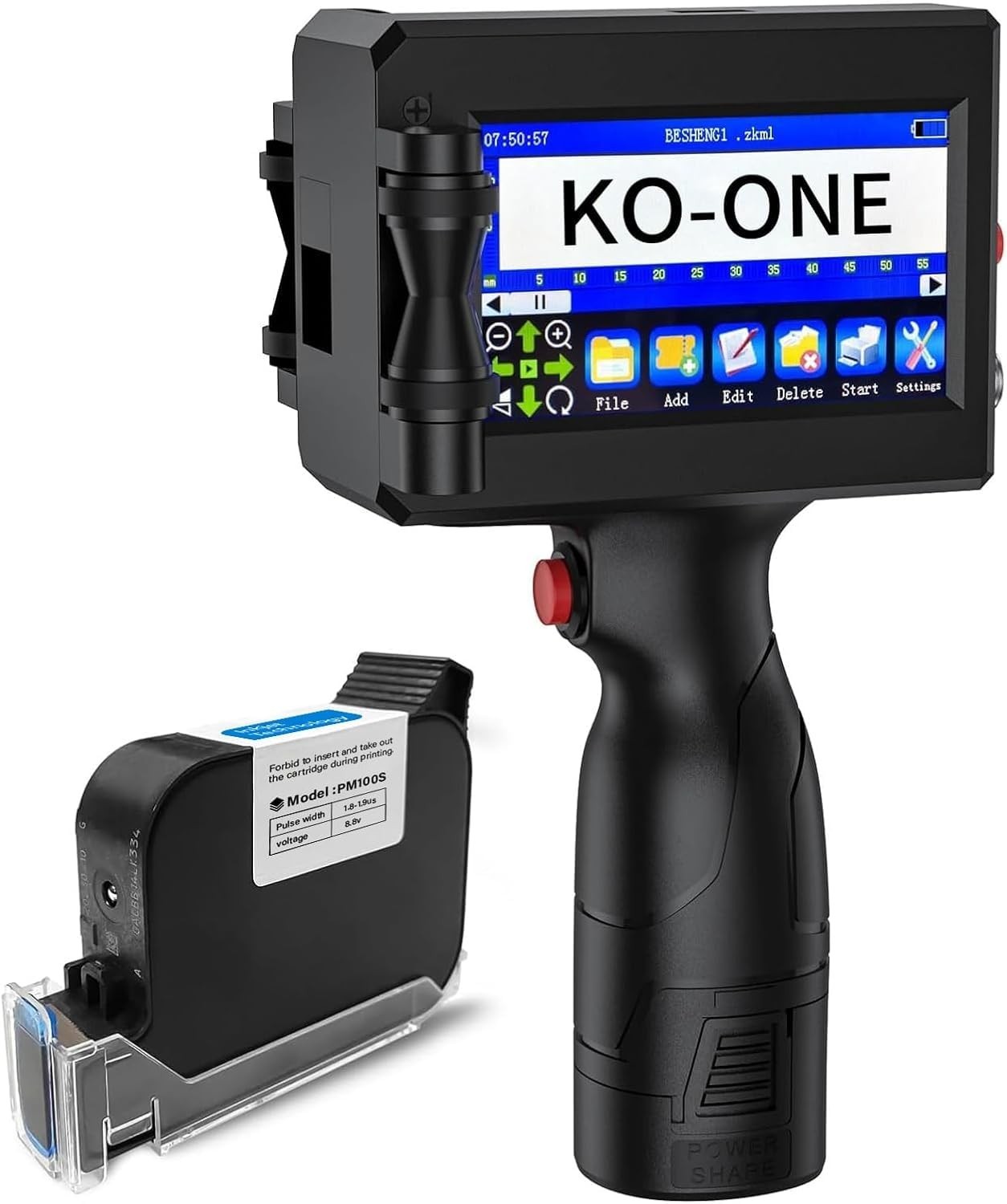Portable Handheld Inkjet Printer Gun - 0.5" Nozzle for QR Code, Barcode, Logo &