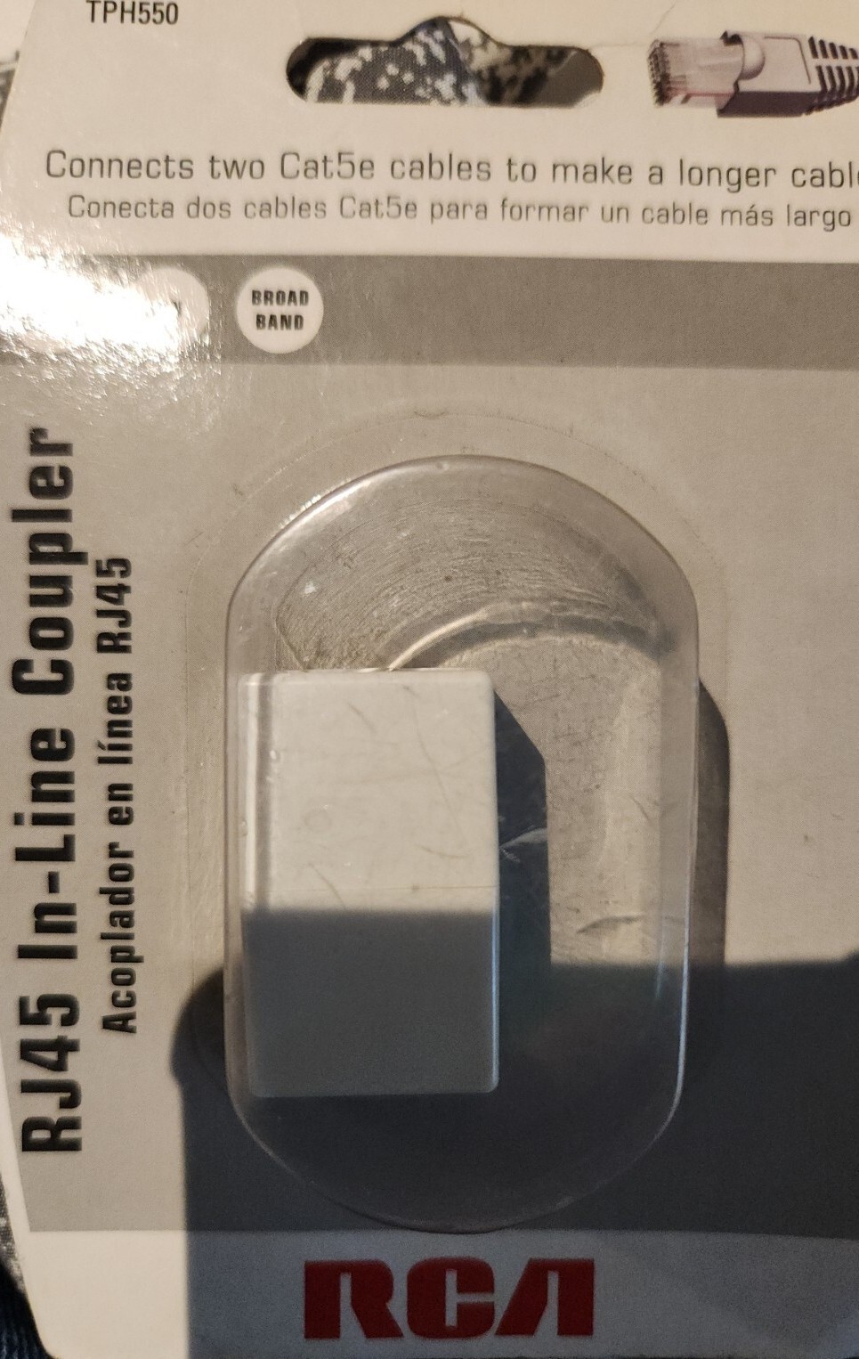 RCA ~ TPH550 CAT-5E/CAT-6 in-Line Coupler, White