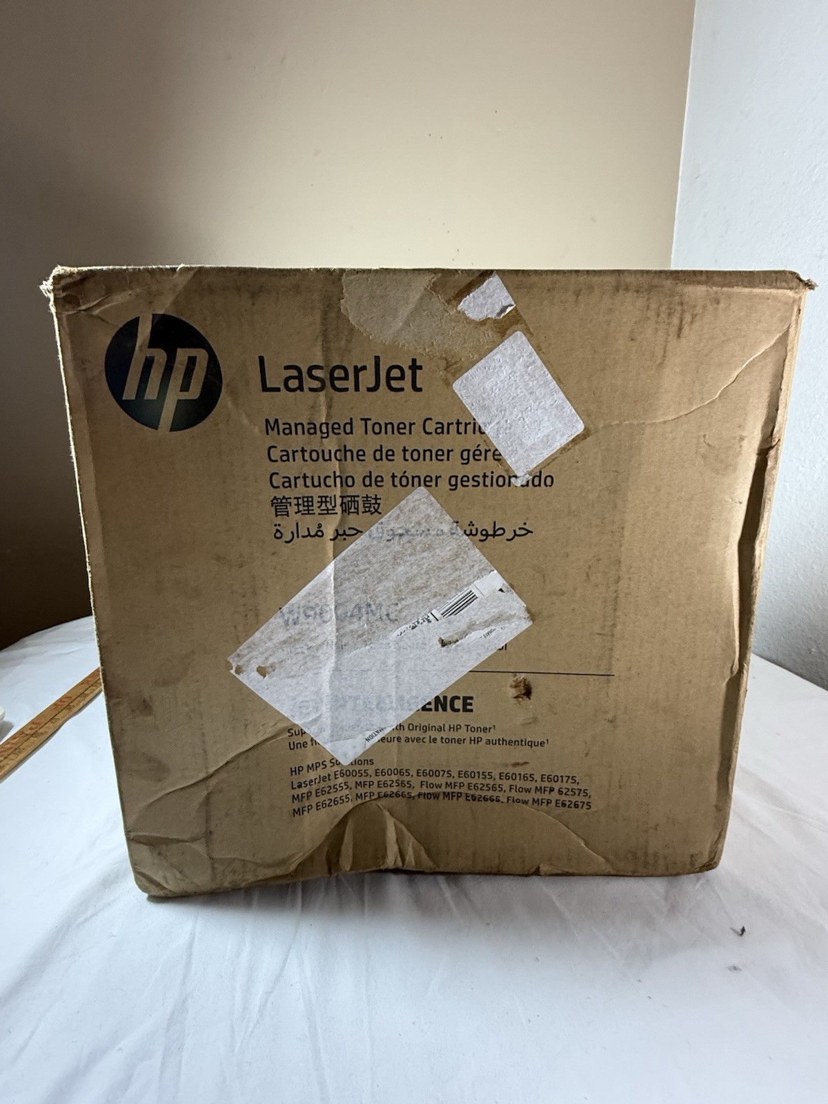 HP W9004MC Black Managed LaserJet Toner Cartridge New Factory Sealed Damaged Box