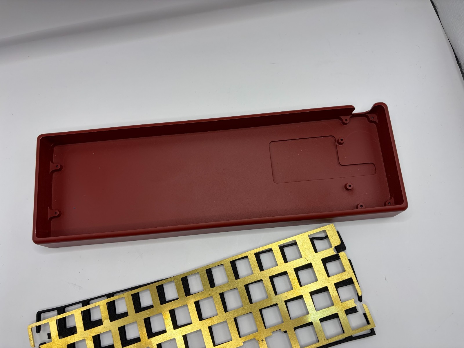 Mochi40 Red 40% Keyboard Kit Fine40 Solder PCB Unbuilt Brass Plate