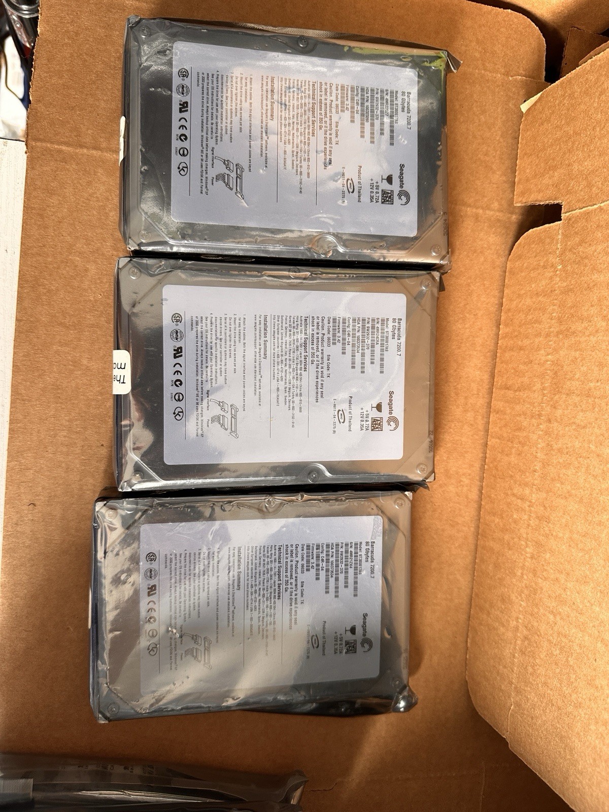 Lot Of (12) IDE New Hard Drives — Western digital, IBM, Seagate