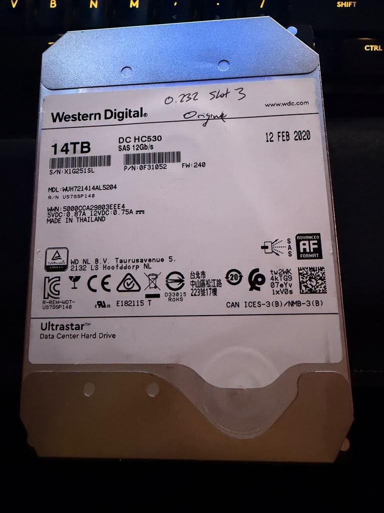 Western Digital 14TB - HC530 - SAS Hard Drive 12GB/S - USED