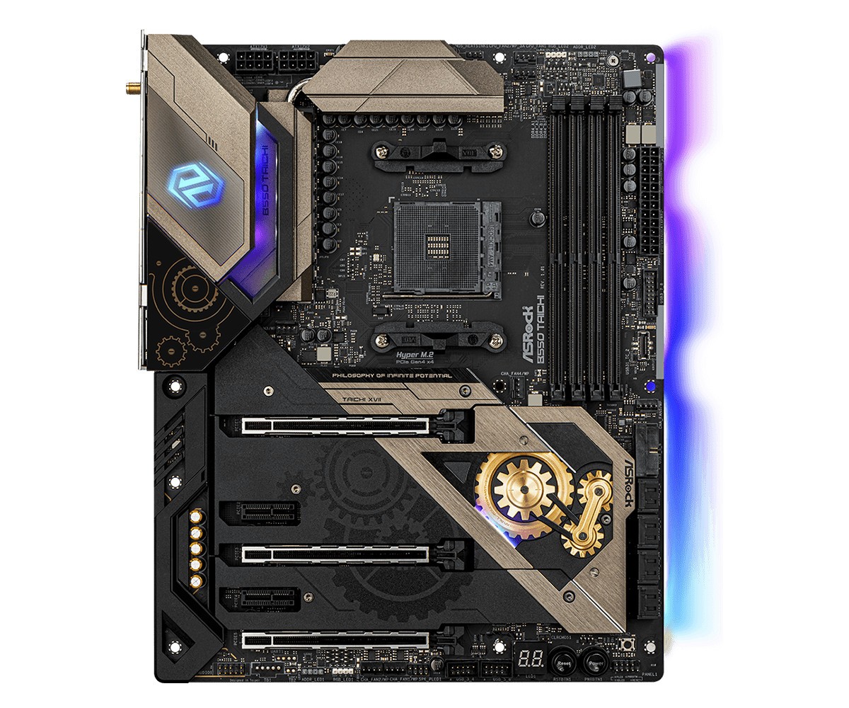 ASRock B550 Taichi Motherboard AMD B550 AM4 DDR4 Ryzen M.2 ATX USB3.2 HDMI SPDIF