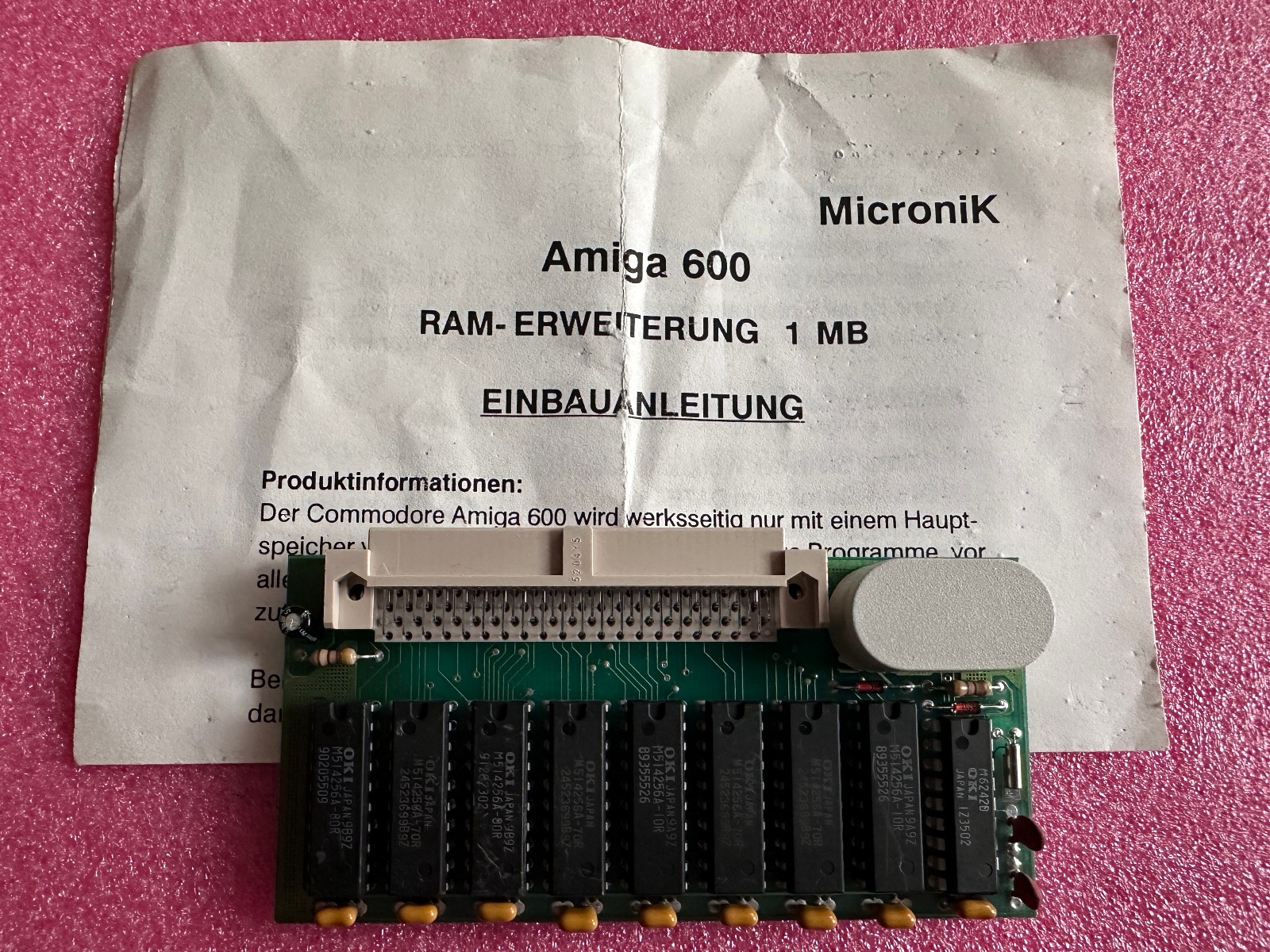 Micronik AMIGA 600 Memory Expansion 1MB CHIP RAM