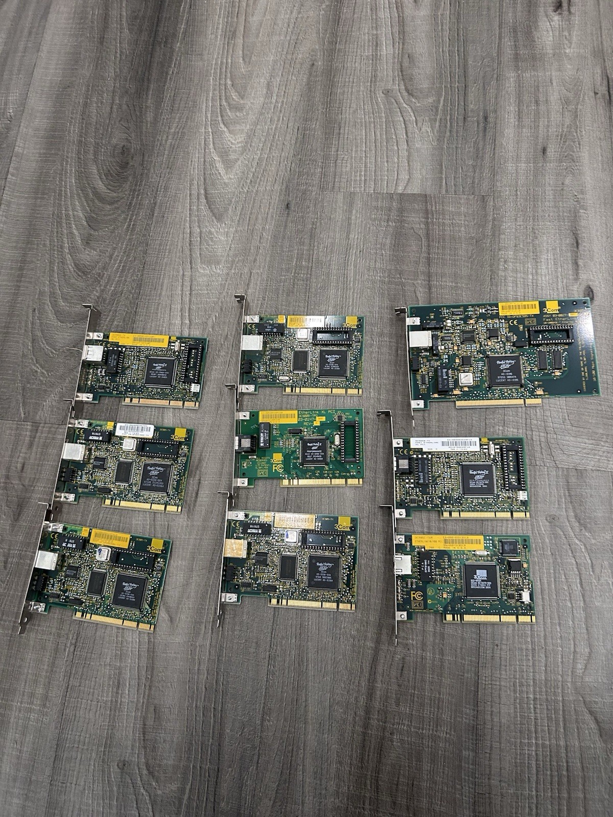Lot of 9 3Com EtherLink Ethernet Network Adapter UNTESTED