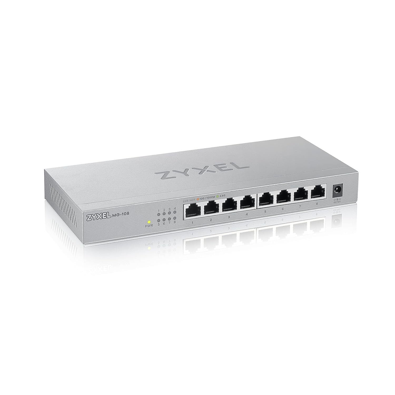 Zyxel 8-Port 2.5G Multi-Gigabit Unmanaged Switch for Home Entertainment or SOH