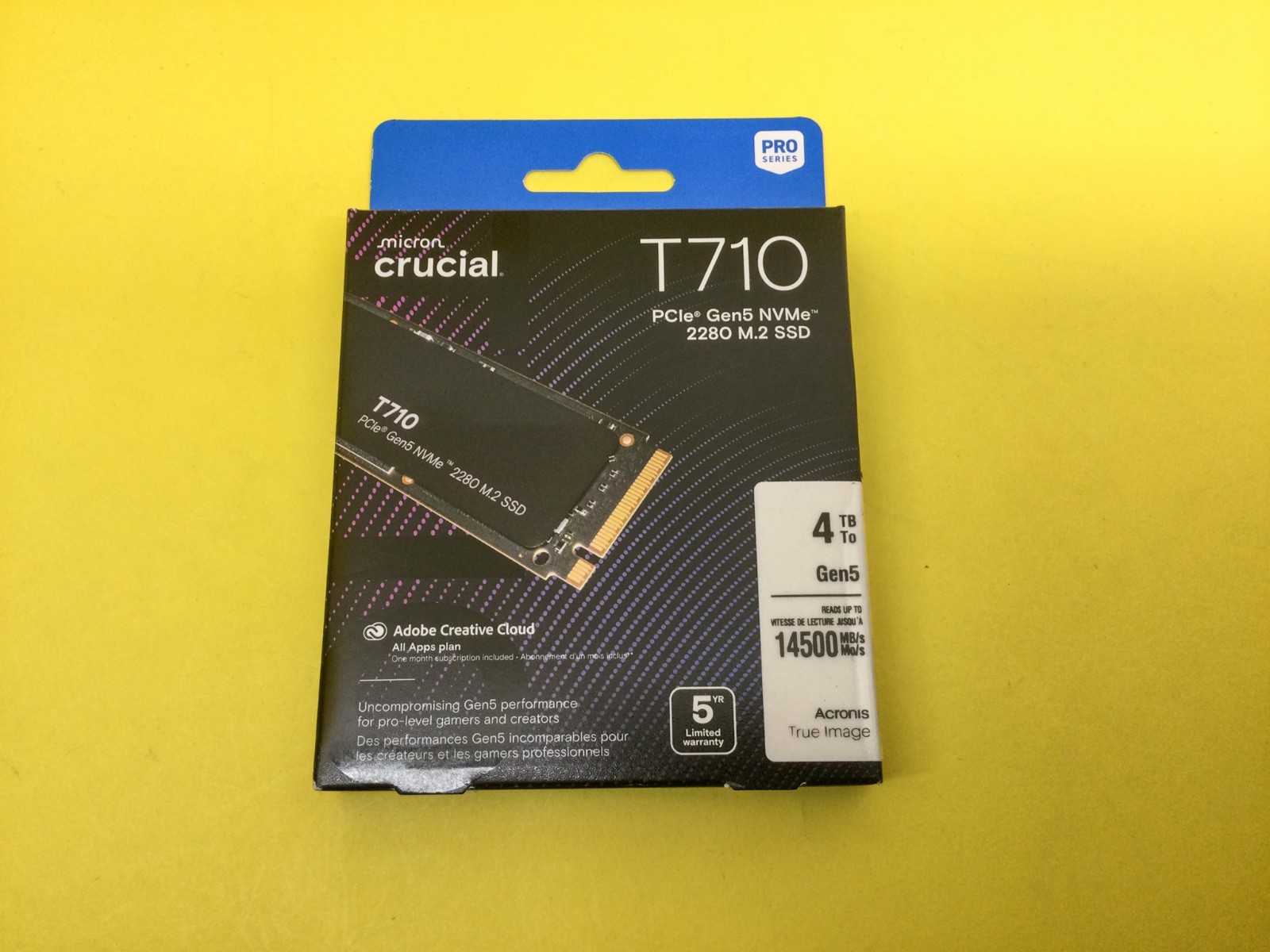 Crucial T710 4TB PCIe Gen5 NVMe M.2 2280 Internal SSD CT4000T710SSD8 New Sealed