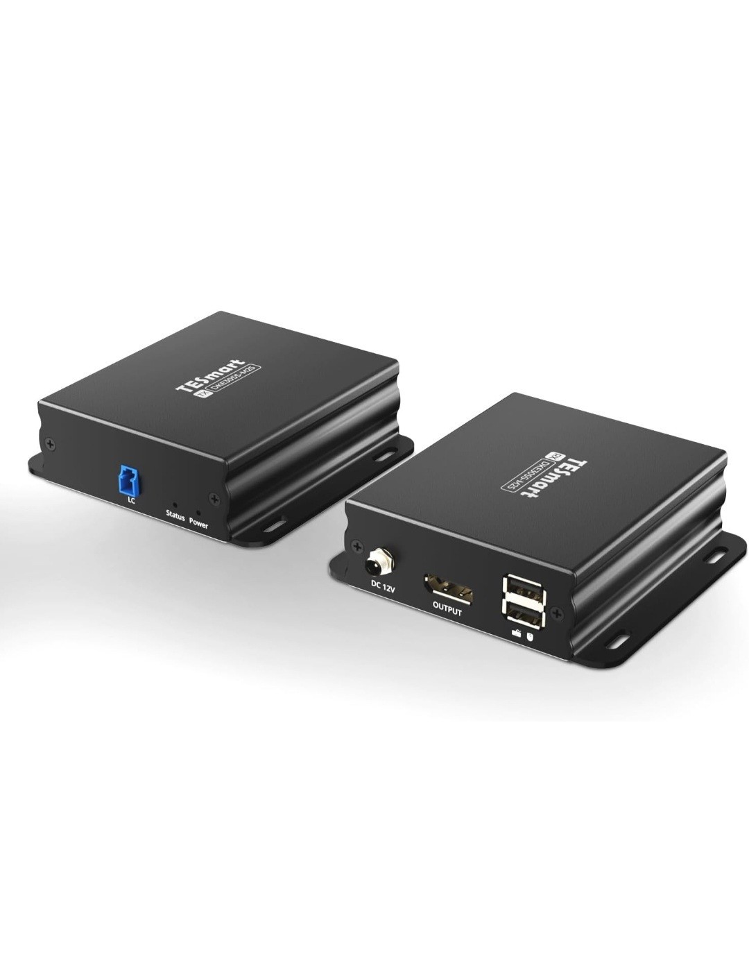 TESmart 8K@60Hz DisplayPort KVM Extender Over Fiber 984ft/300m, DKE30SS-M25-USBK