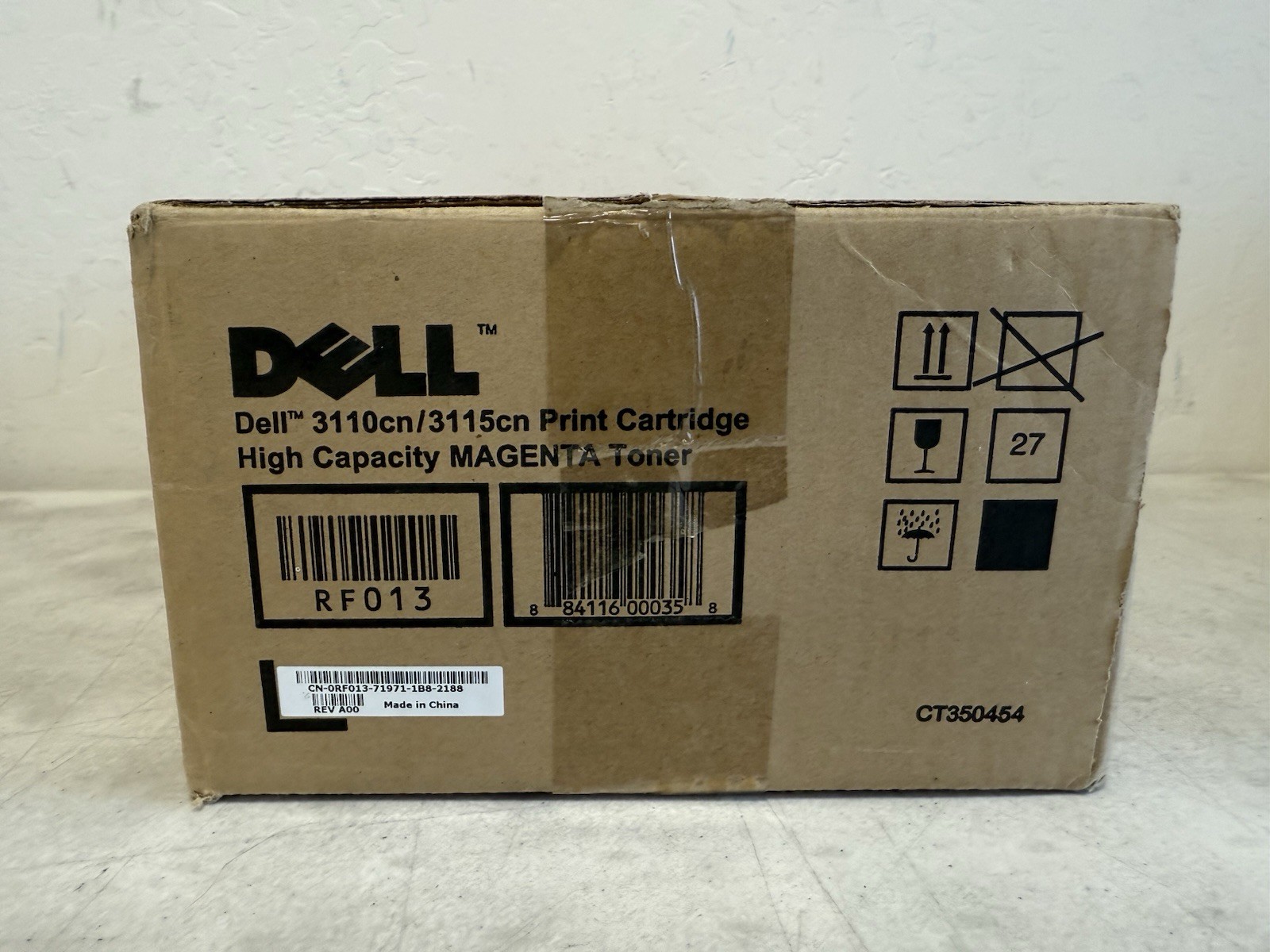 Dell RF013 Magenta Toner Cartridge - Factory Sealed Bag Opened Box