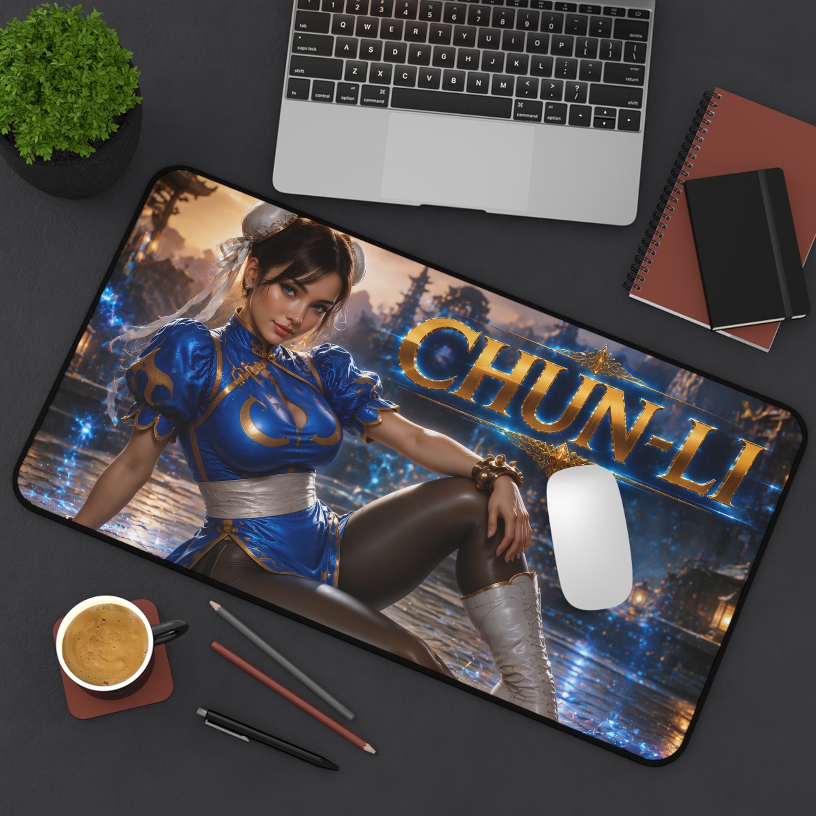 Chun-Li Gaming Mouse Pad, Extended Desk Mat, Gamer Room Decor